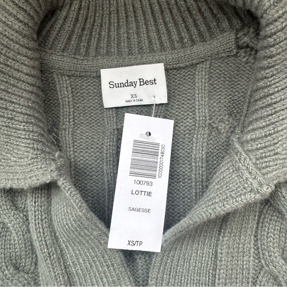 Aritzia Sunday Best Lottie Sweater Sagesse XS NWT - Picture 4 of 6
